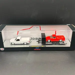M2 Machines Auto-Haulers - 1995 Chevrolet S-10 Custom and 1993 Chevrolet C1500 454SS with Trailer - 1:64 Scale Diecast Model Set in Acrylic Display Box R95 26-02