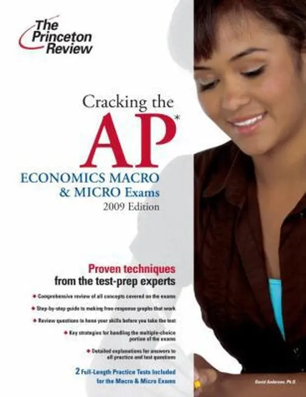 Used Princeton Review 2009 Edition AP Economics Macro & Micro Exams Prep Book - 272 Pages, Softcover, English, College Test Preparation Resource