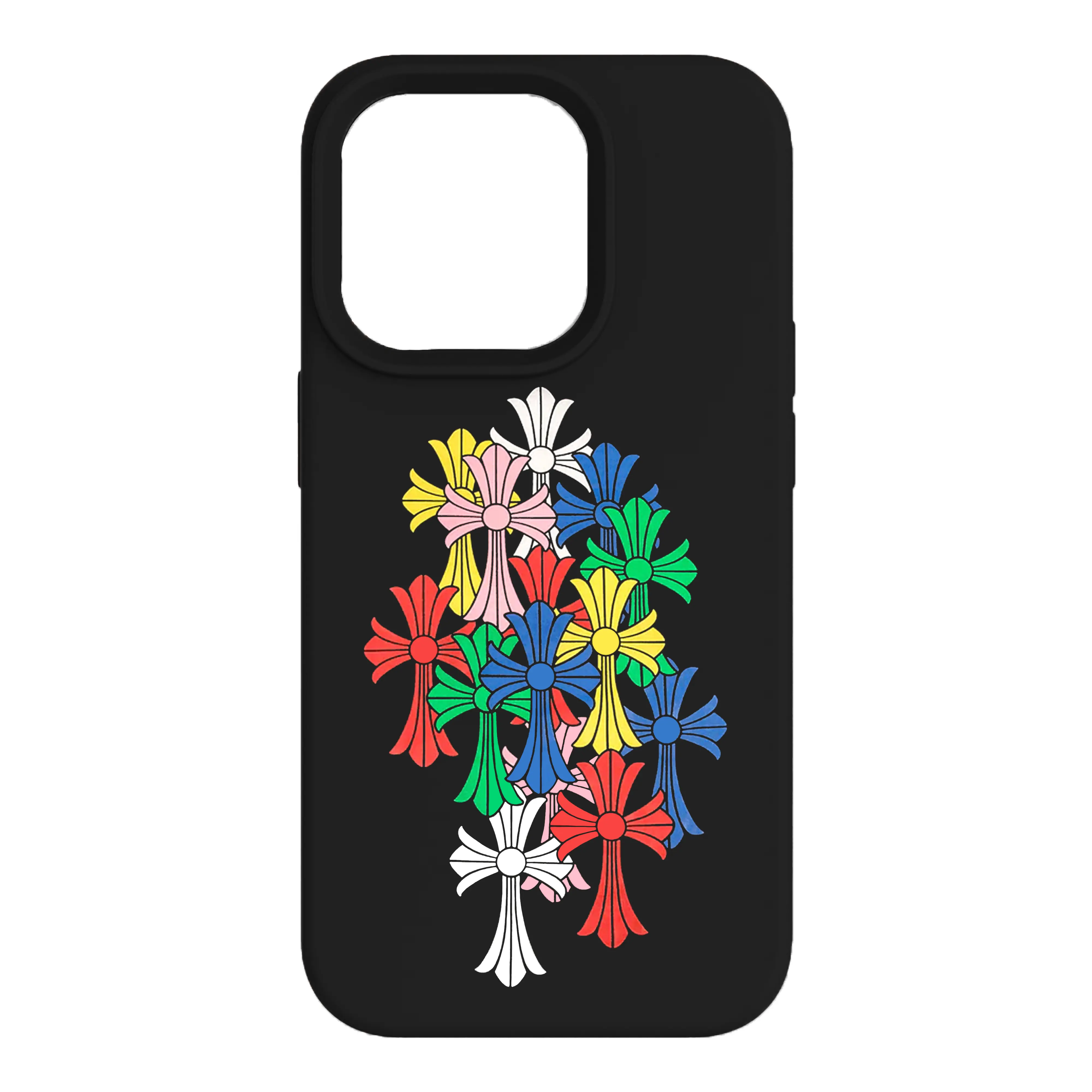 Multicolor Crosses Smartphone Cellphone Casing - Streetwear Inspired, Durable, Water Resistant Wireless Device Cover