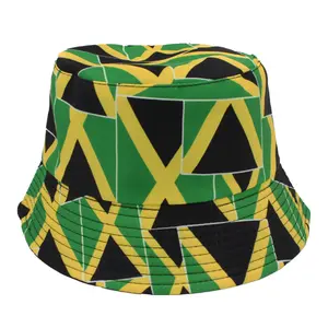 Jamaica Flag Bucket Hat Reversible Outdoor Beach Summer Fisherman Cap