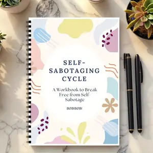 Self-Destructive Cycle Workbook, 45 Pages of Cbt Exercises and Self-Love Journal Prompts, Ideal for Therapists and School Counselors
