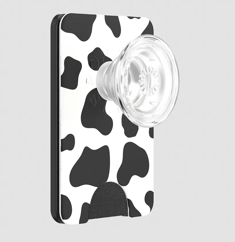 MagSafe PopWallet+ Phone Holder, Cow Print PopSocket, Mobile Phone Accessories