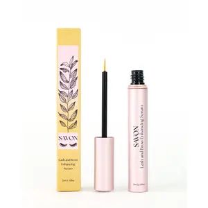 Organic Lash Serum for Thicker, Longer Eyelashes and Eyebrows - with Biotin, Peptides, and Panthenol - Organic and Cruelty Free Makeup Mascara