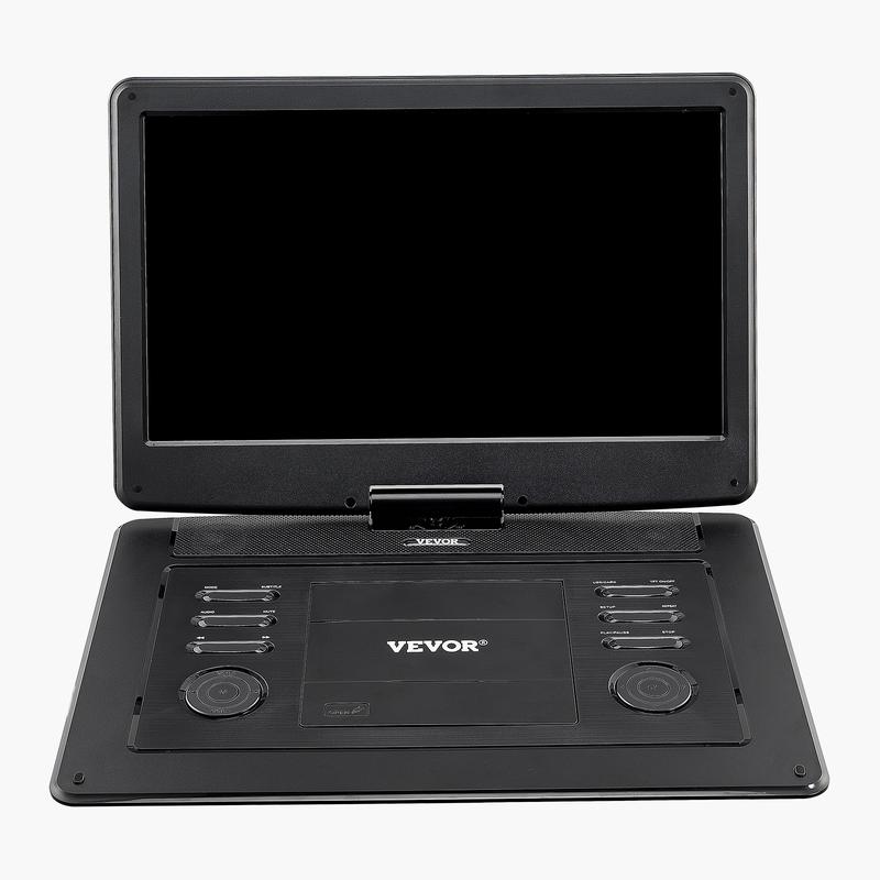 VEVOR Portable DVD Player, 15.6 inch HD Swivel Display Screen, 4.5-5 H Built-in Rechargeable Battery, Dual Speakers, Support Sync TV/USB/SD Card/CD/DVD, Car Charger, AC Power Adapter, Remote Control
