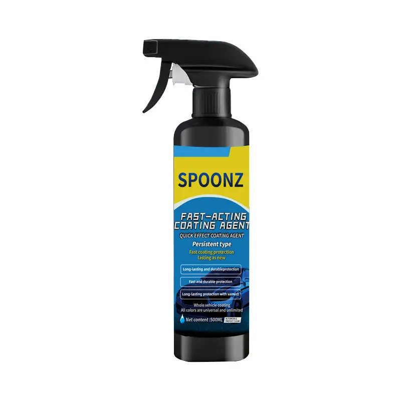 Car Nano Quick-Coat Spray, Advanced Quick-Acting Coating Agent Designed for Car Paint Maintenance, 500ml Dust-Proof Glazing Spray with Protective Layer & Long-Lasting Showroom Gloss