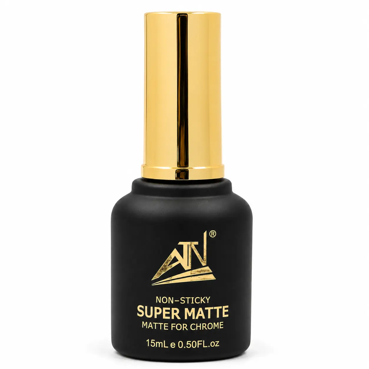 Super Matte Gel Top Coat, No-Wipe Velvety Finish for Professional Chrome Nail Art, Long-Lasting Formula, 15ml, Nail Polish
