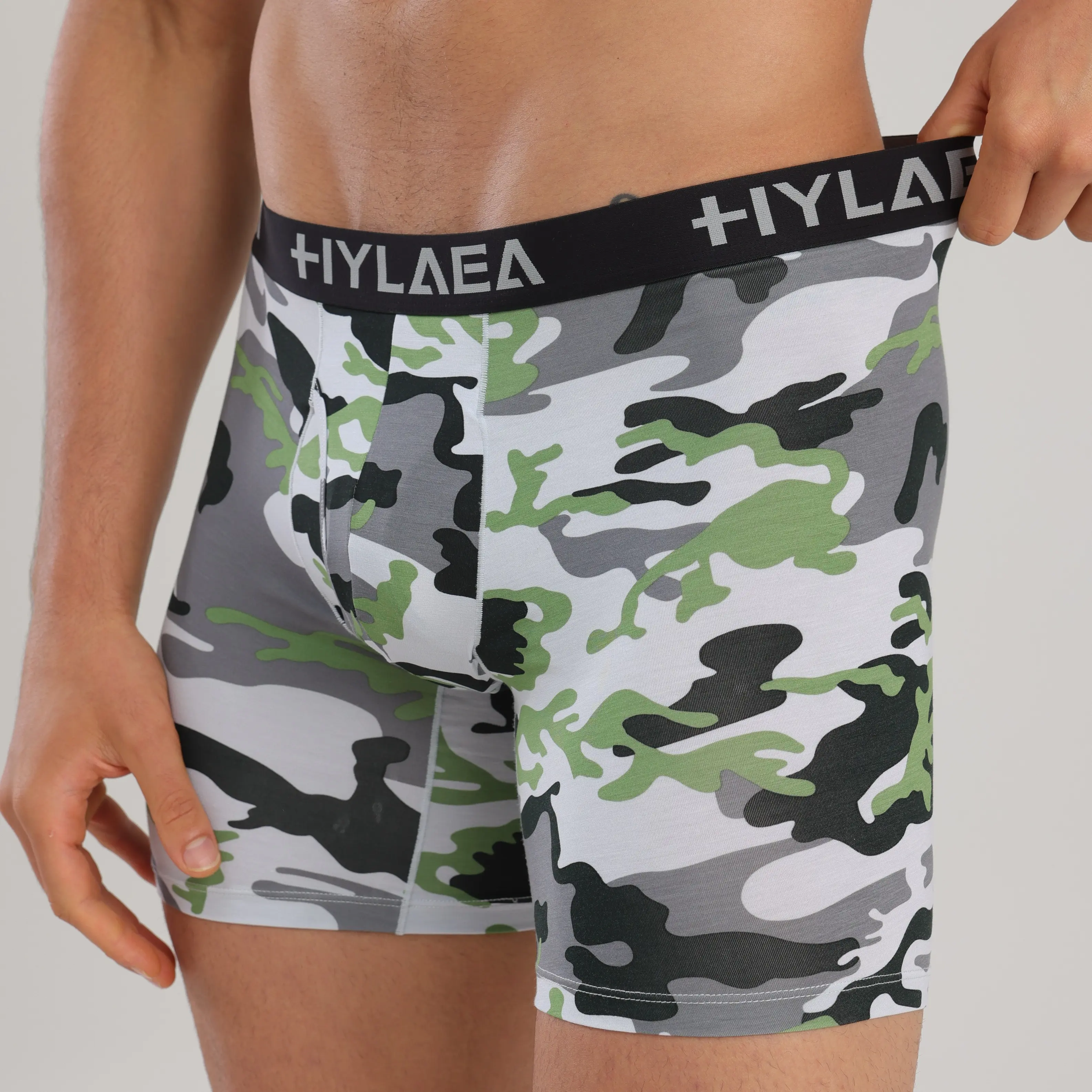 Ergonomically Designed men's underwear, Bamboo fiber made, 5-inch length dimension, Skin-friendly and friction-proof, Long-term use without deformation Menswear, 3D Independent Pocket Trimming ensures natural support with unrestricted movement