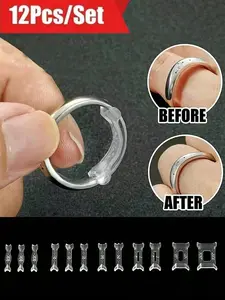 Resin Ring Adjuster Set, Invisible Ring Size Adjustment Pads, Fits Loose Rings, All Finger Sizes, Comfortable and Protective
