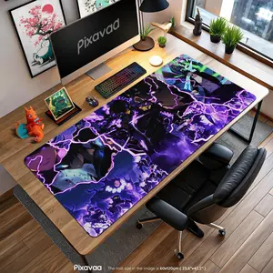 [Sale off up to 65%][Free Ship] Sung Jin-Woo Lightning Form Mouse Pad – Solo Leveling Anime Desk Mat, Shadow Monarch Setup, Dungeon Hunter Gift
