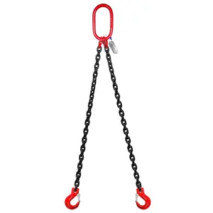 Chain Sling 5/16 Inch x 5 Ft Lifting Chains Double  with Grab Hooks Chain Slings for Lifting 3 Ton Capacity Lifting Slings G80 Alloy Steel Engine Lift Chain for Cargo  Towing