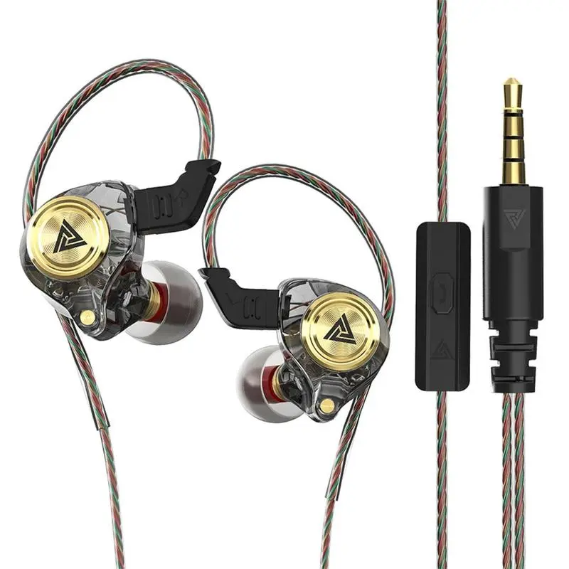 QKZ AK3 Wired In-Ear Earbuds, 3.5mm Jack HiFi Heavy Bass Earphones with Built-in Mic, noise cancelling Lightweight Headphones for Gaming Sports Daily Music