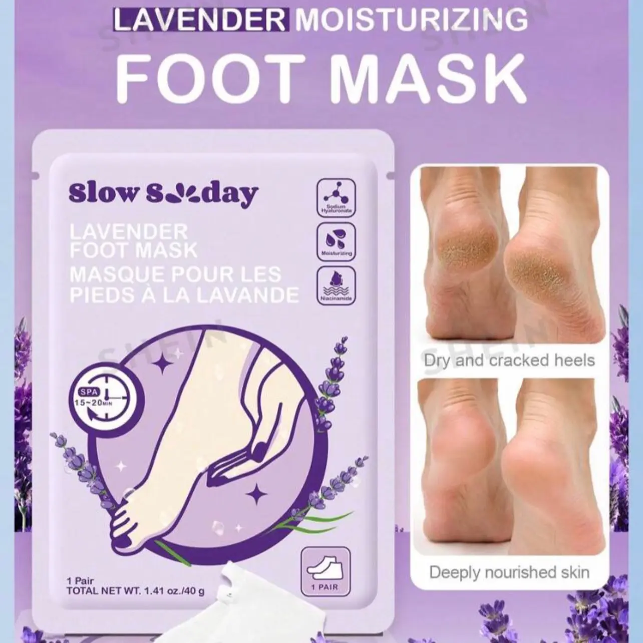Pack of 2SLOWSUNDAY Coconut Foot Mask 1 Pair  For Dry Cracked Feet,Remove Dead Skin Nail