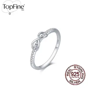 1pc Genuine 925 Sterling Silver Infinity Symbol Micro Pave Aaa Cz Wedding Band Ring,Dinner, Bridal Party,Fine Jewelry Gifts For Women
