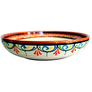Terracotta White, Serving Dish - Hand Painted From Spain