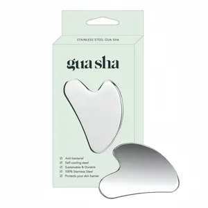 Premium Stainless Steel Gua Sha Facial Tool - Durable Metal Massage Board for Face and Body, Includes Exquisite Gift Box, Facial Care Tools 1 Pack Pouch Smooth tiktokshopblackfriday tiktok shop items lymphatic face brush