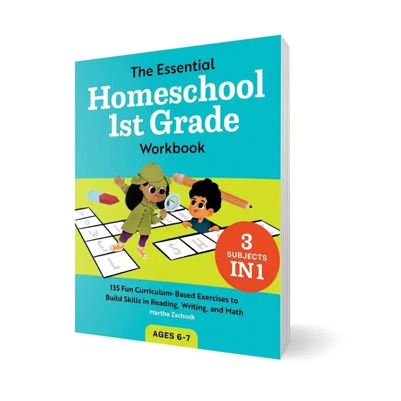 The Essential Homeschool 1st Grade Workbook for Ages 6–7 | Summer Learning Workbook, Reading, Writing, Math, First Grade Review & Homeschool Curriculum