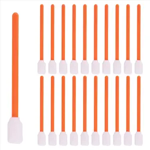 100 Pcs Foam Swabs Sticks Cleanroom Detailing Swab Sponge Sticks for Inkjet Printer, Optical Instruments,Camera Sensors