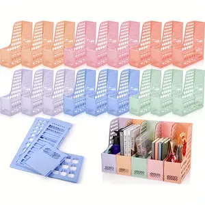 New Colored Plastic Magazine File Holder Desk Organizer Foldable Office folders
