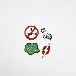 Ultimate Ball Marker Bundle - Limited Edition Set of 4 No 3 Putts Got Em Saturdays Are For The Boys Shock'd Designs Premium Quality Enamel Golf Markers