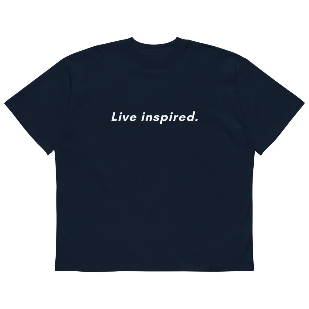 Live Inspired - Unisex organic oversized high neck t-shirt