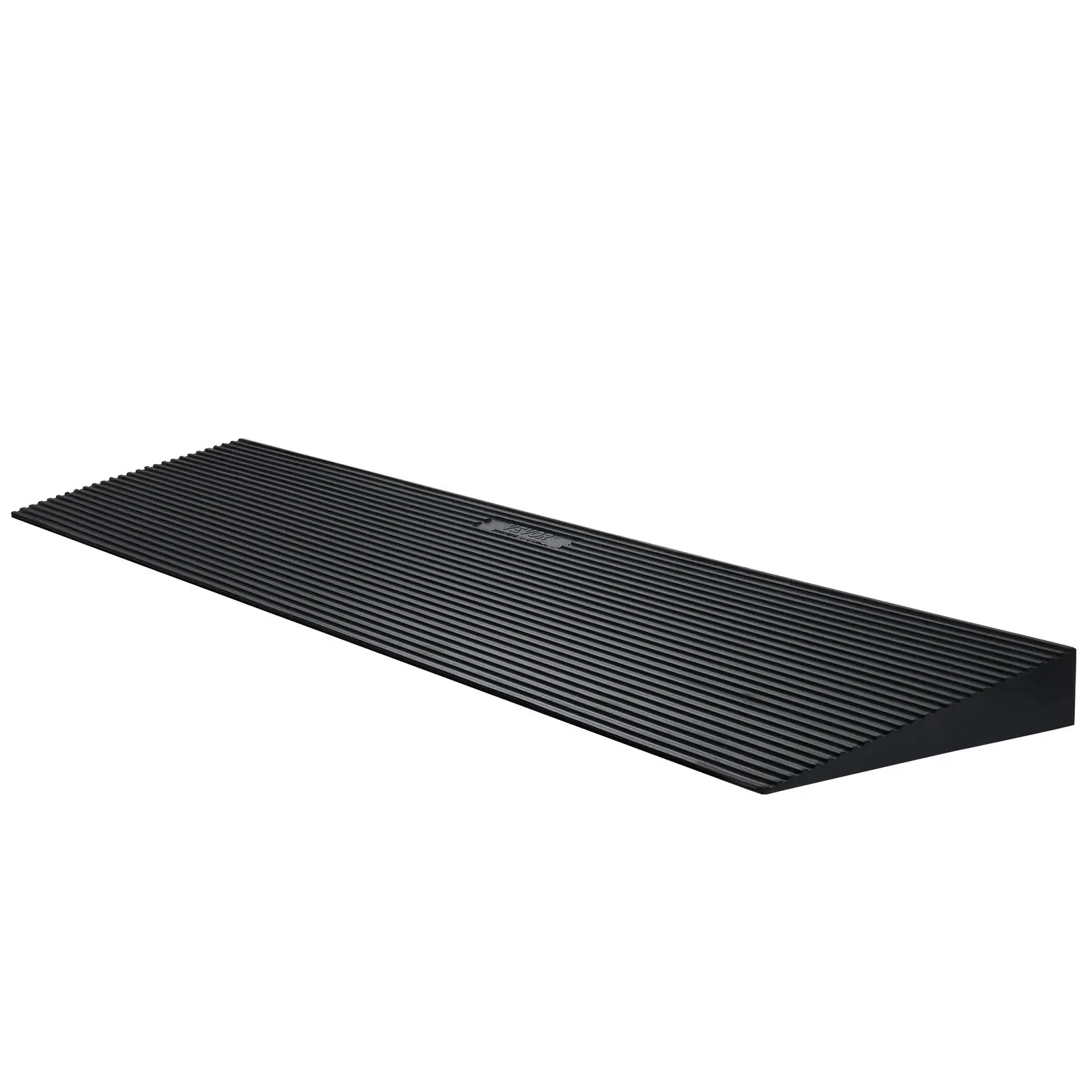 【Summerfinds】VEVOR 1.2" Rise Cuttable Threshold Ramp for Sweeping Robot, 35.4" Wide Natural Rubber Wheelchair Ramp, Non-Slip Solid Rubber Ramp with Double-Sided Tape for Doorways, Driveways, Bathroom, Smooth Tile