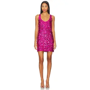 Show Me Your Mumu After Hours Mini Dress in Rich Magenta