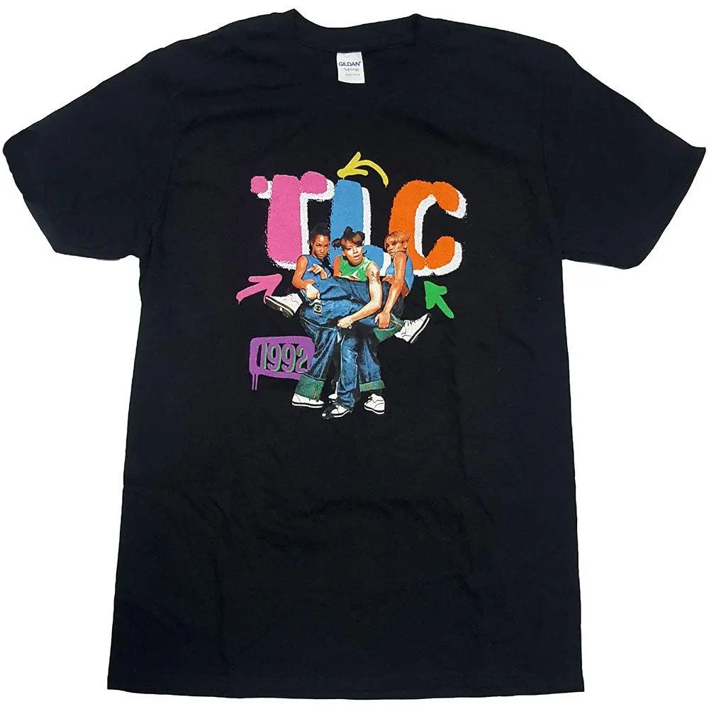 TLC Unisex T-Shirt, Kicking Group House of Merch Graphic Tee, Vintage 90s R&B Music Shirt, Retro Cotton Streetwear