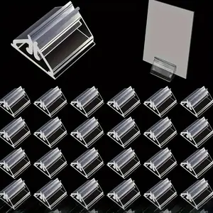 Clear Acrylic Card Display Stands - High Transparency Durable & Lightweight, Sturdy Card Holders for Home Office, Events, Parties, Photo & Information Display, Party Setup, Minimalist Design, Lightweight Material for Halloween, Christmas Event