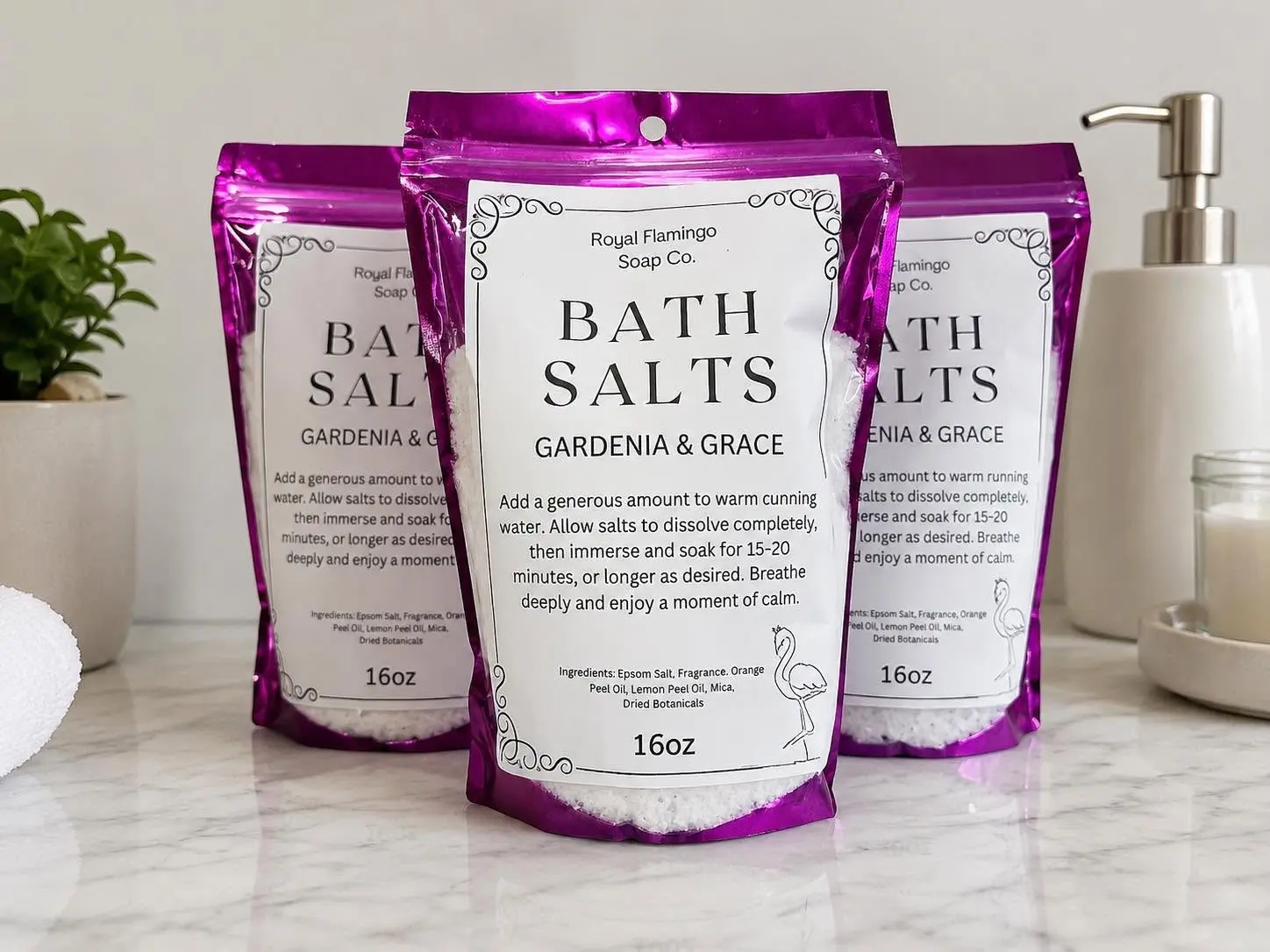 Luxury Botanical Bath Salts 16 oz