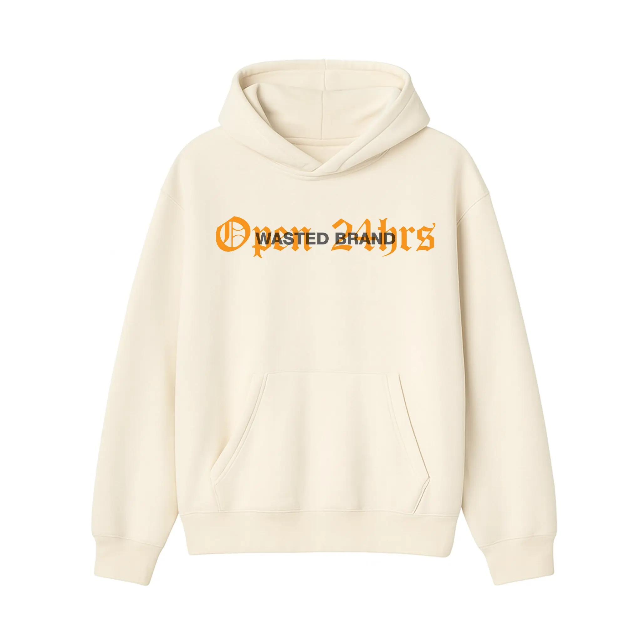 OUTWORK THE DEVIL HOODIE - BONE/ORANGE/SHADOW BLACK