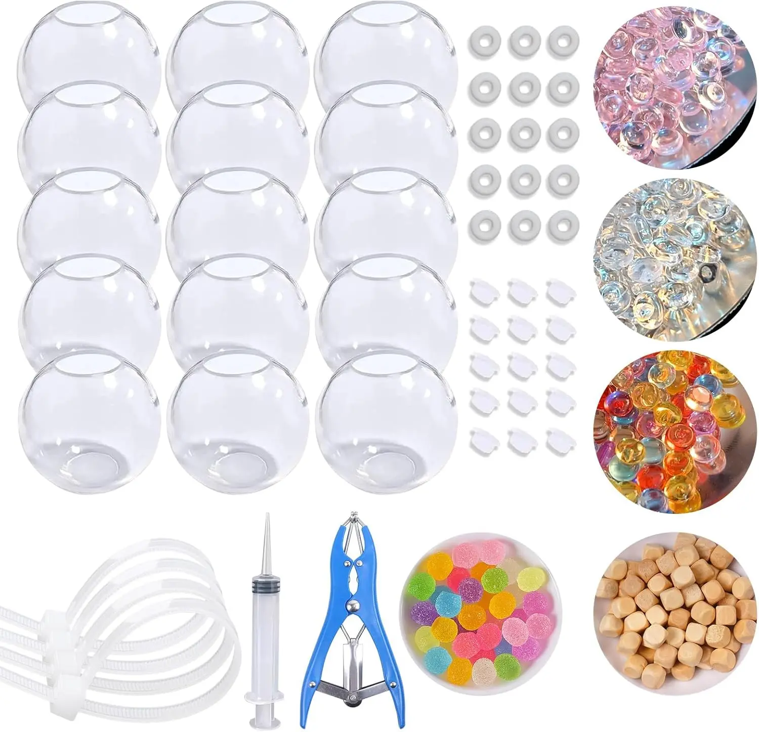 Fall Halloween Gift DIY Stress Ball Making Kit, Includes 4 Filling Packs & 4 Mold Shapes (Strawberry, Dumpling, Cat Paw & Round Bal), 15mL Glue, Mold Opening Tool, Soft Stress Relief Sensory Squishy Toys for Adults, Sensory Fidget Squishies