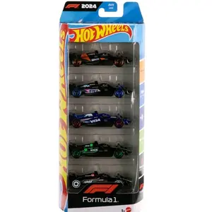 Hot Wheels F1 Formula 1 Die-Cast Vehicles 5-Pack 2024 Edition Collectible Racing Cars