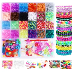 DIY Bracelet Making Kit, Includes Beads & Accessories, Perfect for Beginners, Colorful Rubber Band Set, Jewelry Craft Supplies, Beaded Tassel Charms