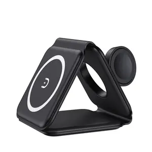 3-in-1 Magnetic Wireless Charger, Foldable Magnetic Wireless Charging for Apple Phones and Watches