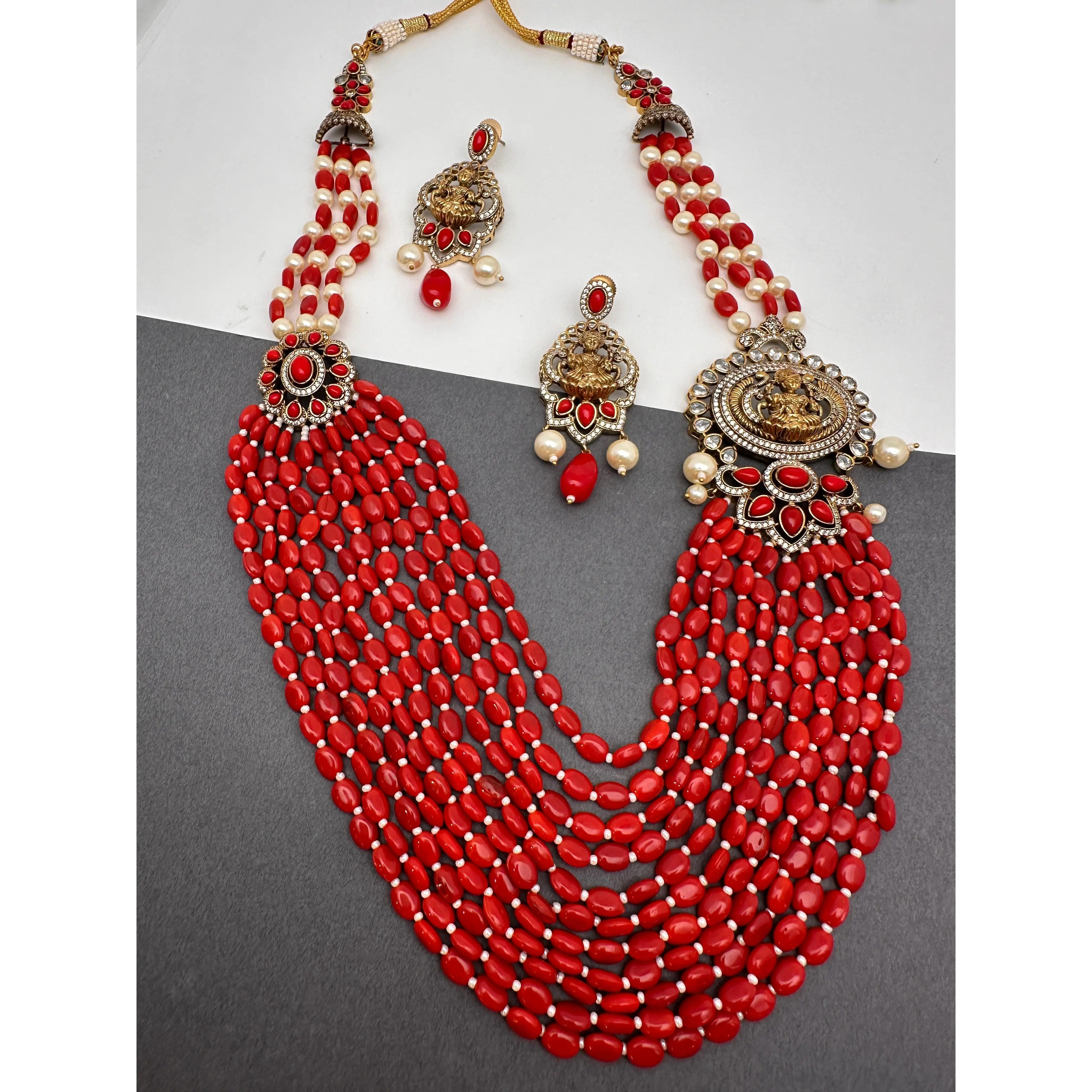 Goddess Lakshmi Color Multi Layer Beads Necklace