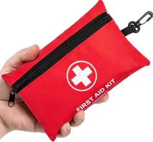 Mini First Aid Kit - 140 Piece Small First Aid Medical Kit for Car, Home, Office, Travel, Camping, Sports, Outdoor, School - Emergency First Aid Supplies and Survival Kit