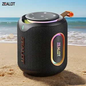 Zealot Bluetooth Speaker for Outdoor Use, 30W HIFI Stereo Sound, IPX6 Waterproof Construction, 6000mAh Long Battery Life, Lanyard & RGB Light, Excellent Gift Choice for Family and Friends Who Love Music