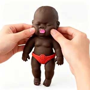 Viral Ugly Cute Black Doll Squishy Toy | Slow Rebound Squeeze Fidget Figure, Soft Sensory Desk Buddy, Funny Collectible Character, Perfect Palm Size Gift for Teens, Adults & Toy Collectors