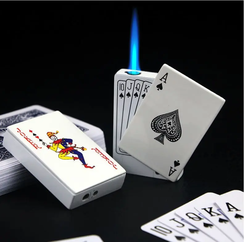 Relentless Reset™ Poker Card Lighter, Zinc Alloy Metal Keychain Lighter Accessory with Simple Look