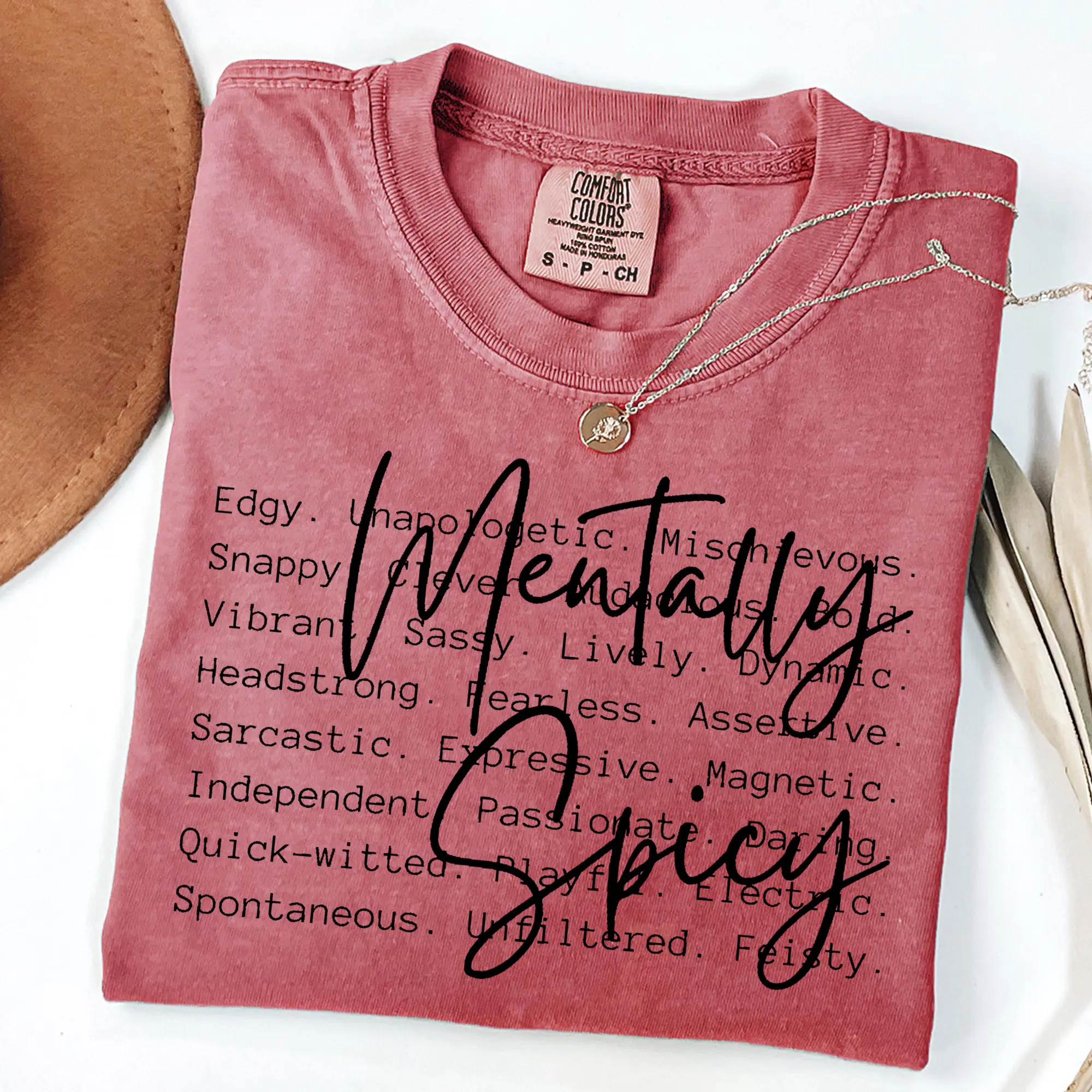 Comfort Colors Mentally Spicy words Shirt, Funny mental health T-Shirt, Sarcastic Tee
