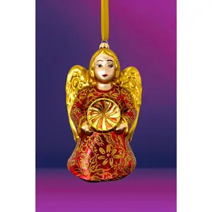Favor Angel Glass Ornament