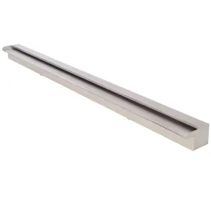 47.2 Inch Silver Stainless Steel Pool Waterfall Fountain Sheer Descent Spillway Design Uniform Water Flow Corrosion Resistant Leak-Proof Easy Install for Outdoor Swimming Pool Garden Pond Decoration PoolFountain WaterfallSpillway StainlessSteelWaterfall