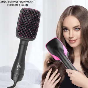 Hot Air Brush - Dry Straighten & Volumize in Minutes 2-in-1 Negative Ion Styler for Smooth Bouncy Hair Lightweight Fast 14.17 x 3.27 x 2.44 in straightening Comb