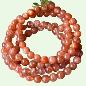 8mm Sunstone Natural Crystal stretch Bracelet - Elegant Natural Jewelry for Everyday Wear Gemstone high quality Manifestation