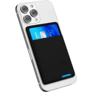 Entronix Stick On Wallet, Silicone Phone Card Holder, Adhesive Pocket Sleeve ID Credit Card for Apple iPhone Samsung Pixel Accessories Cover Android