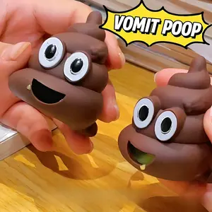 Creative Prank Poop Toy, Vomiting Fake Poop Squishy, Stress Relief Gag Toy
