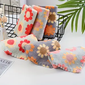 Bohemian Floral Pattern Towels, Super Absorbent, Quick Dry, Soft, Multi-Use Face Cloths, Hand Towels, Kitchen Cleaning Cloths, Random Colors