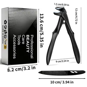 Large Claw Nail Clipper — Long-Handled Toenail Clipper — Thick Nail Scissors — Angled Toenail Clippers for Seniors — Wide-Mouth Foot Nail Clippers — Reinforced Nail Scissors with Catch Guard and Splash Protection