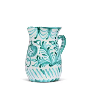 Small pitcher with hand painted designs