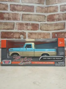 1969 FORD F-100 BLUE / CREAM 1:24 DIECAST BY MOTORMAX